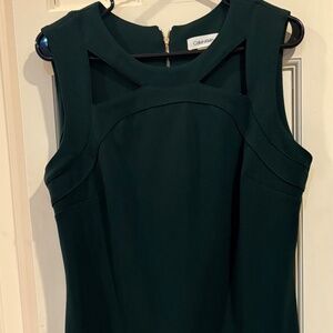 Calvin Klein dark green sheath dress size 10